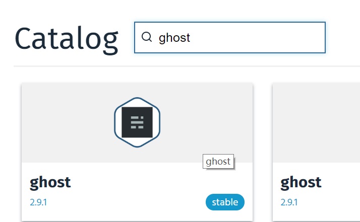 kubeapps-ghost